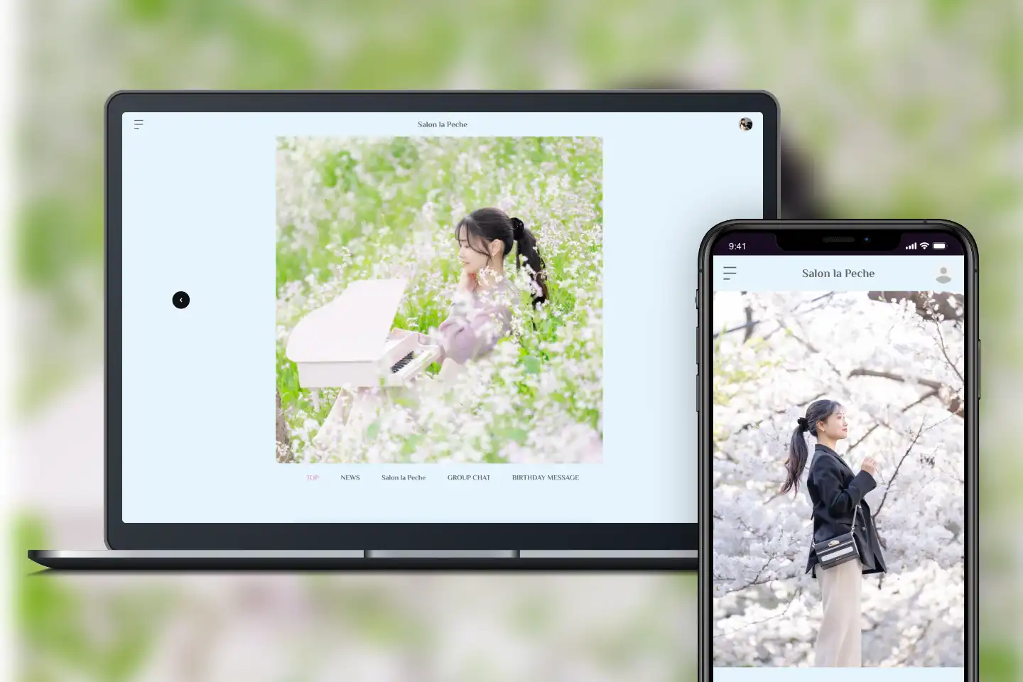 SKIYAKIがピアニスト秋山桃子のオフィシャルファンクラブ「Salon la Peche」をBitfanで9月1日にオープン、月額500円でグループチャットや誕生日メッセージなどの特典を提供