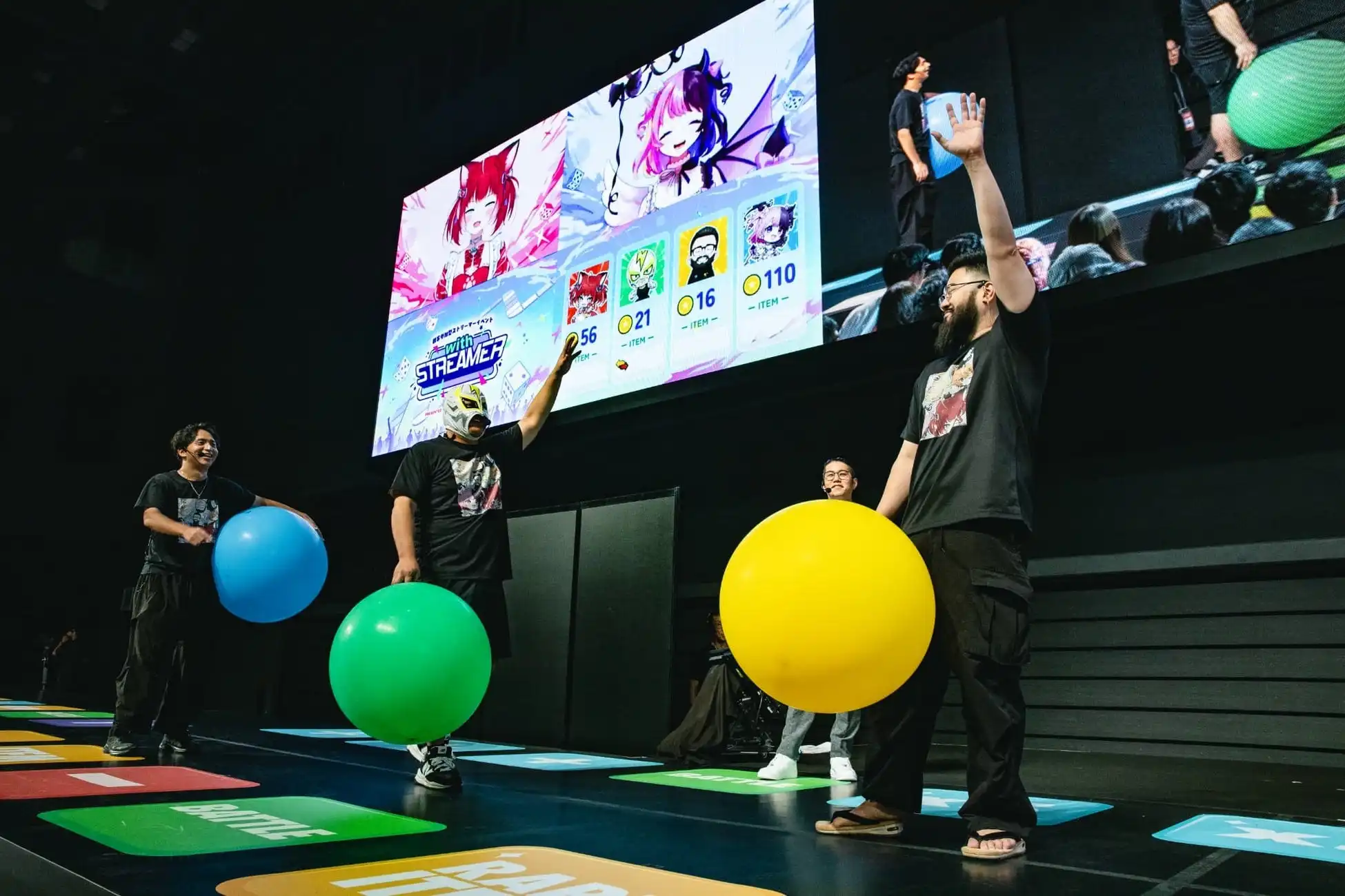 観客参加型ストリーマーイベント『with STREAMER』が横浜BUNTAIで開催、13名の人気ストリーマーがすごろくバトルで熱戦を繰り広げDAY1は赤見かるびDAY2は渋谷ハルが優勝