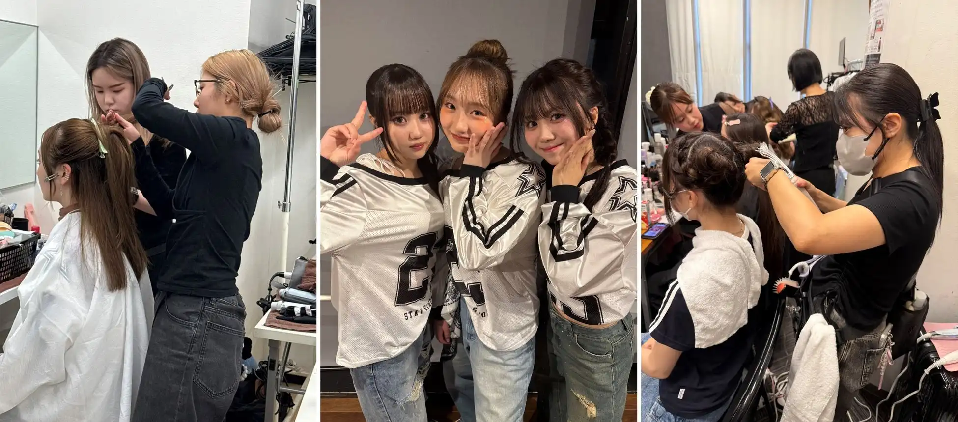 株式会社アッシュがダンスボーカルグループERGのヘアメイクをiDOL Exchange4公演で担当、3人体制となったメンバーをサポート