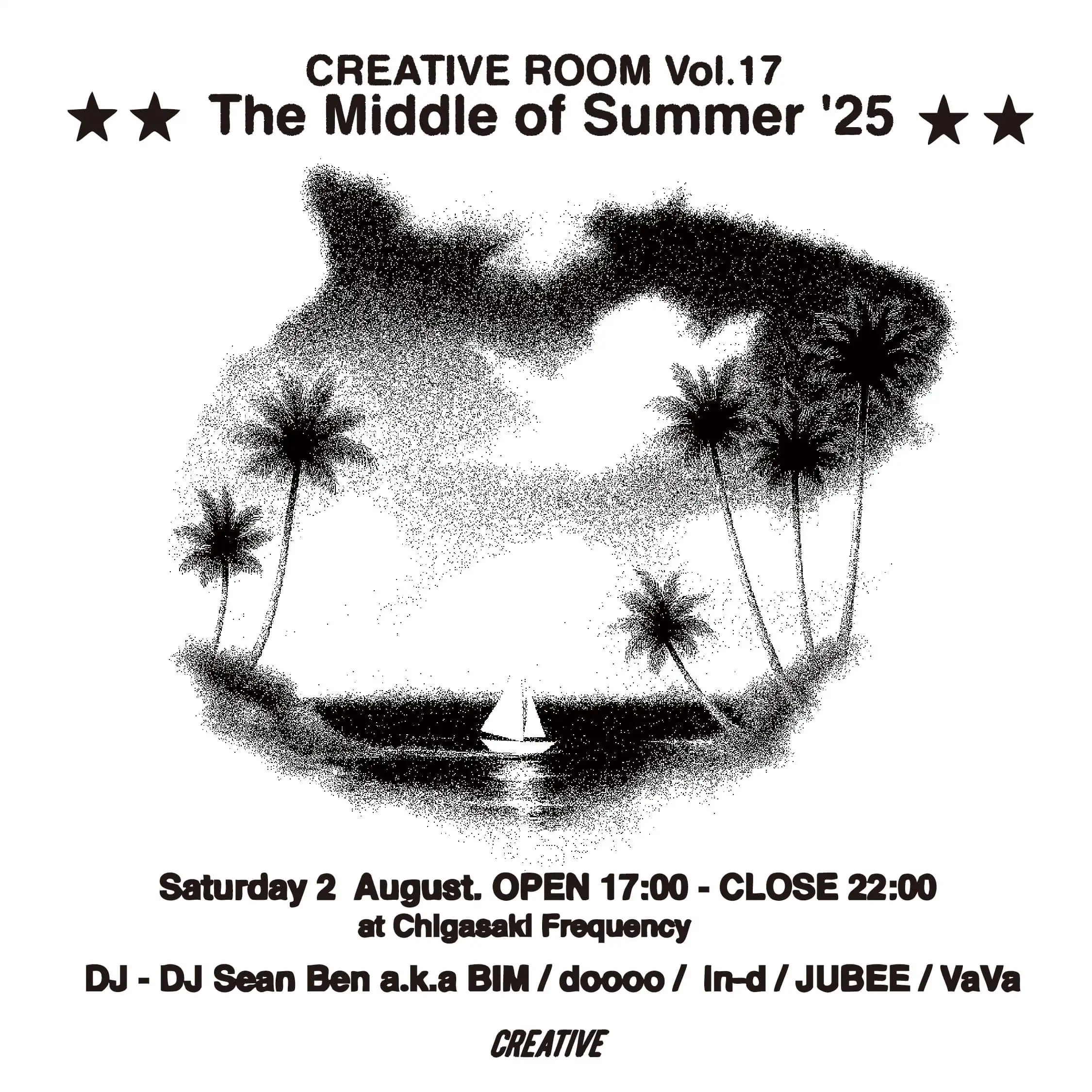 「CREATIVE ROOM Vol.17」が8月2日に開催｜料金やチケット、出演者などを紹介