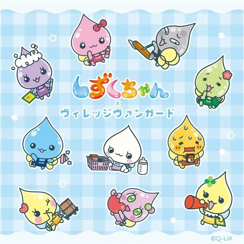 ヴィレッジヴァンガードが2000年代人気キャラクターしずくちゃんとのコラボグッズを8月1日から販売開始、ヴィレヴァン店員風デザインで12種類のアイテムを展開