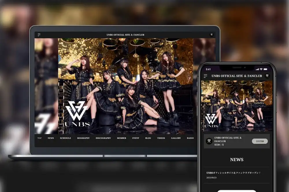 UNBSがBitfanでオフィシャルサイトおよびファンクラブを公開、ヴィジュアル系ロックアイドルグループが月額550円で会員限定コンテンツを提供開始