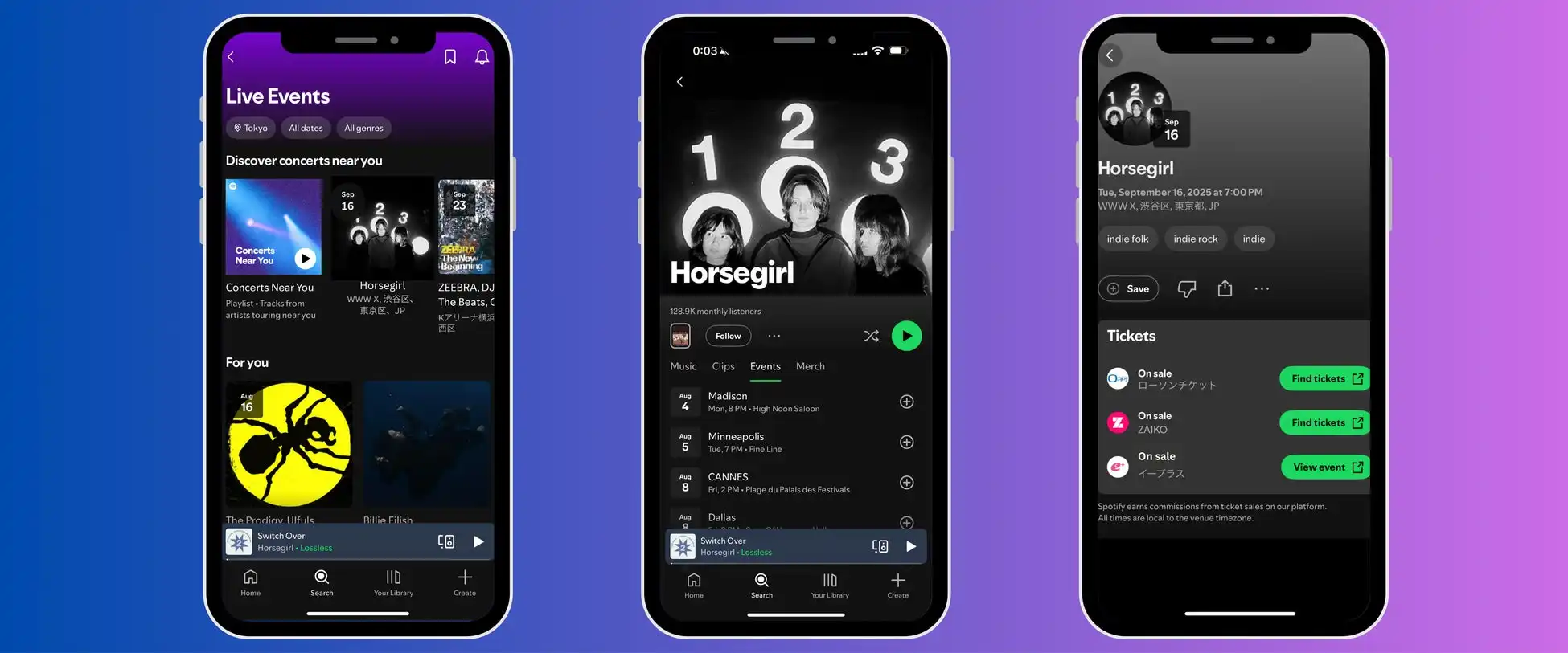 Spotifyがローソンチケットとの連携を開始しライブ体験をシームレスに接続、イープラスやZaikoに続く国内第3弾の提携でファンとアーティストのつながりを強化