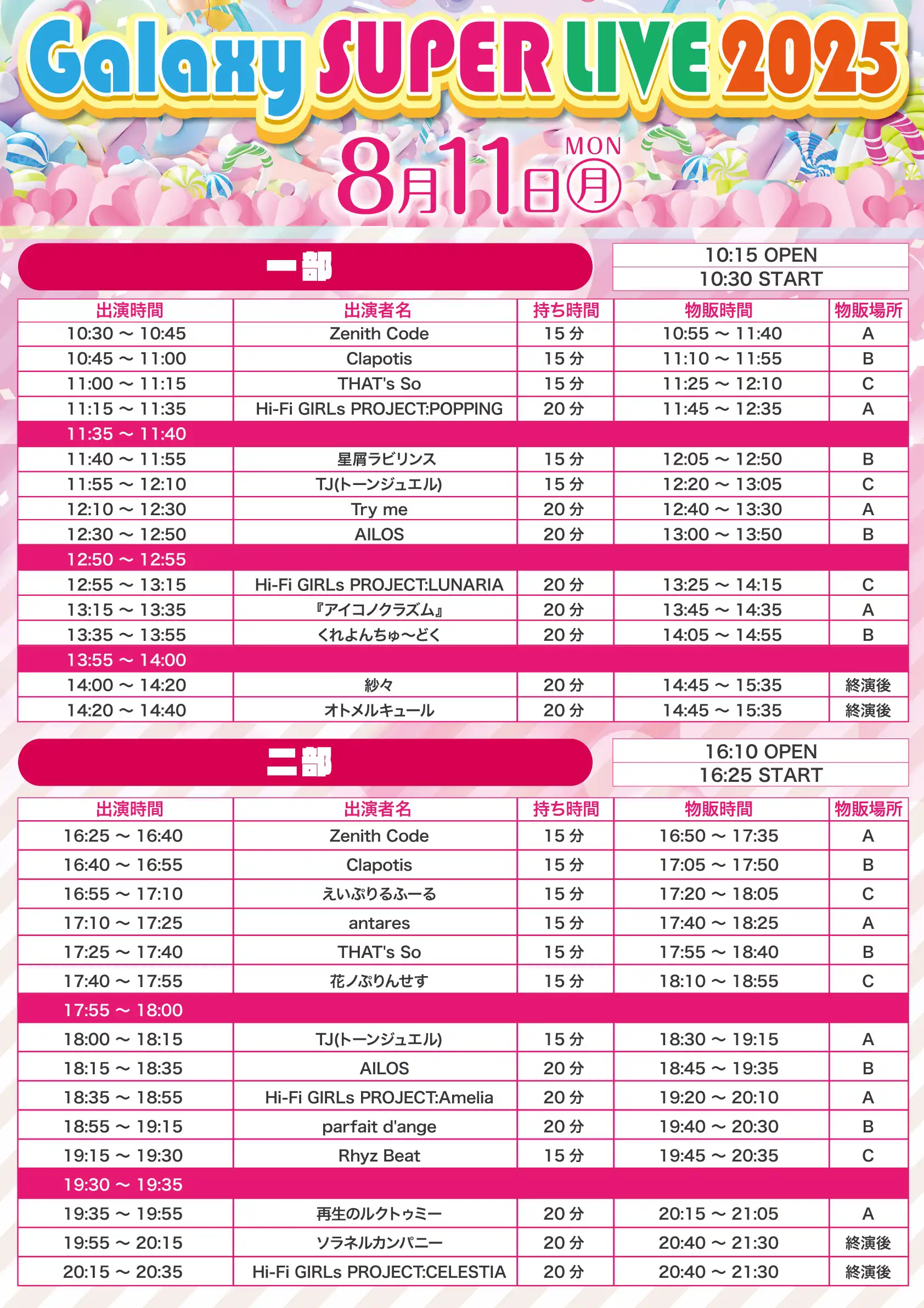 「Galaxy SUPER LIVE」が8月11日に開催｜料金やチケット、出演者などを紹介