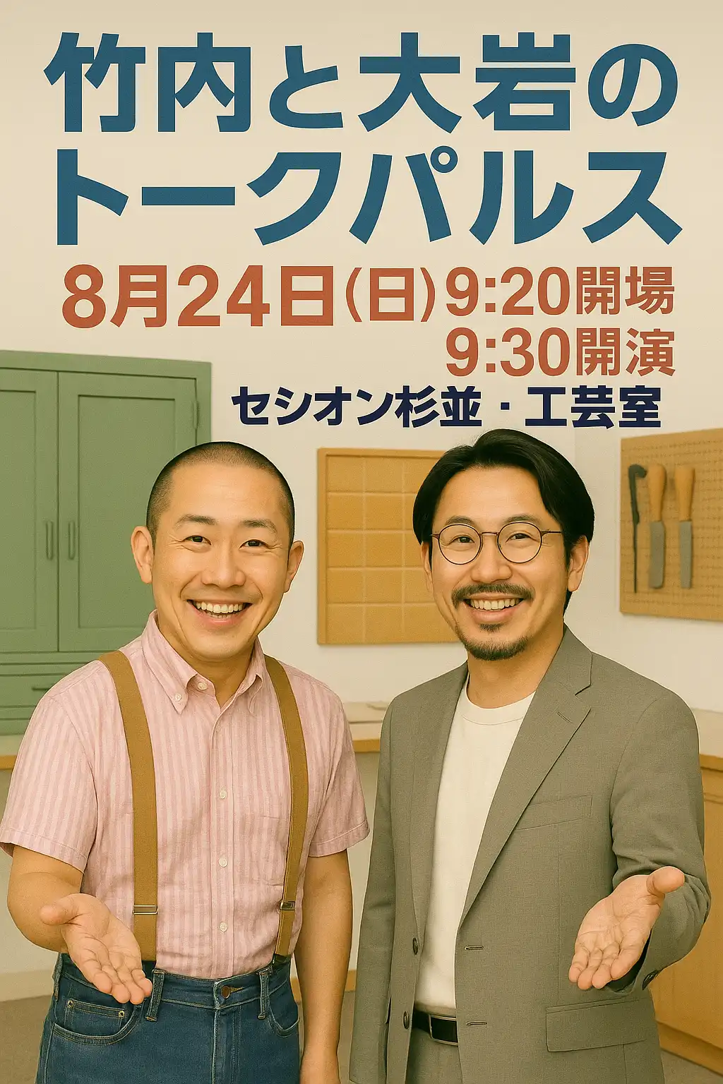 「竹内と大岩のトークパルス」が8月24日に開催｜料金やチケット、出演者などを紹介