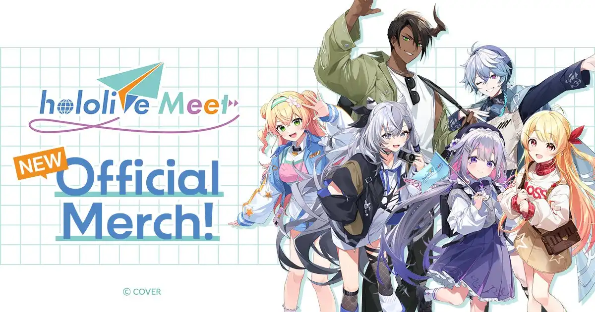 Tokyo Otaku ModeがhololiveMeetプロジェクトの第二弾オリジナルグッズを8月22日より販売開始、桃鈴ねねら6人のアンバサダーをフィーチャーしAnime NYCでも同時展開
