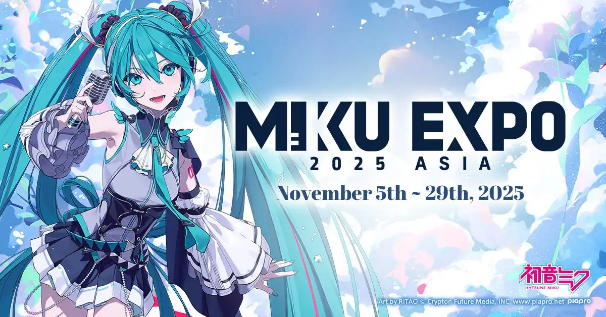 初音ミクが2025年11月にアジア7都市でコンサートツアー「HATSUNE MIKU EXPO 2025 ASIA」を開催、バンコク・マニラ・ソウルでは初公演を実施