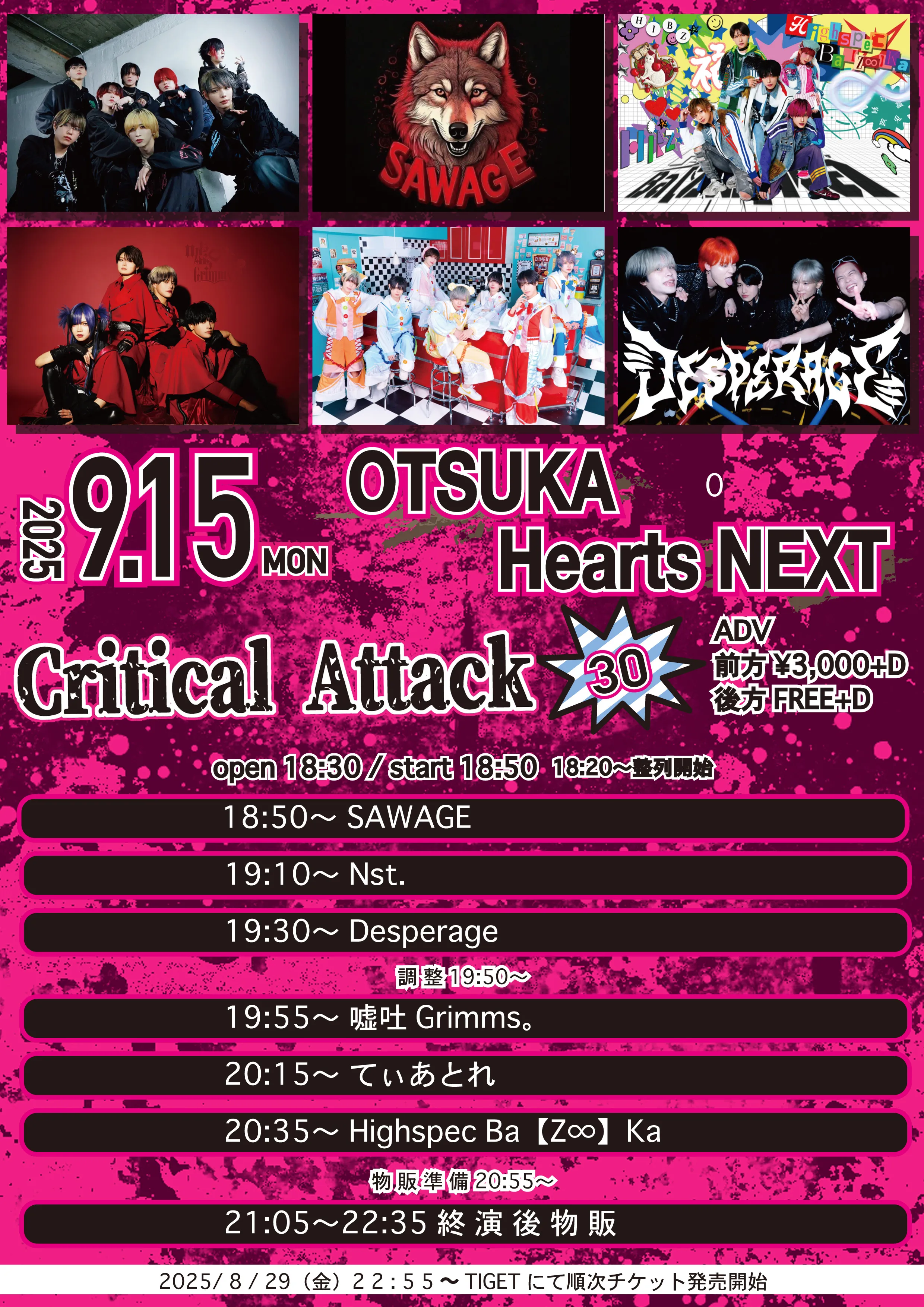 「Critical Attack 30」が9月15日に開催｜料金やチケット、出演者などを紹介